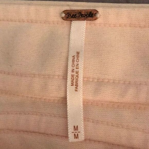 Free People Lace Panel Stretchy Pencil Mini Skirt - Seashell - Picture 3 of 3